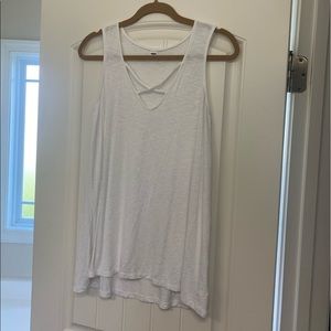 White luxe tank